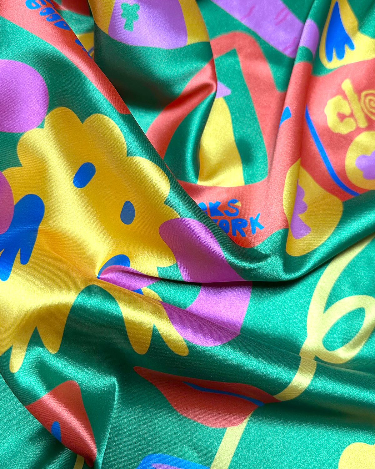 "Ducks at Work" Silk Scarf